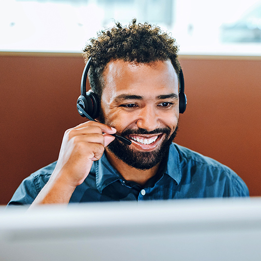 man with headset