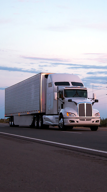 semi truck on road