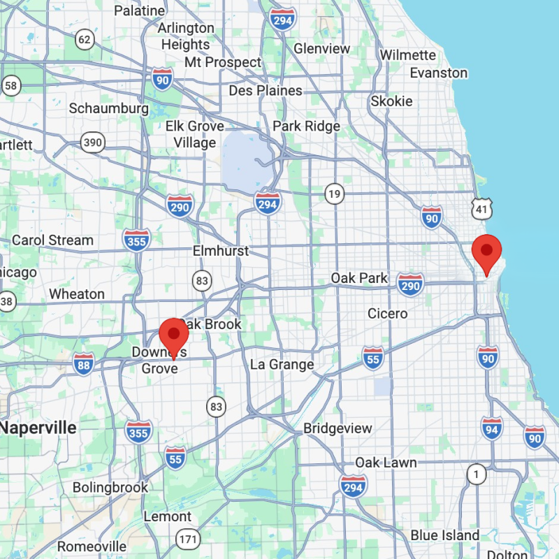 Chicago Lombard map
