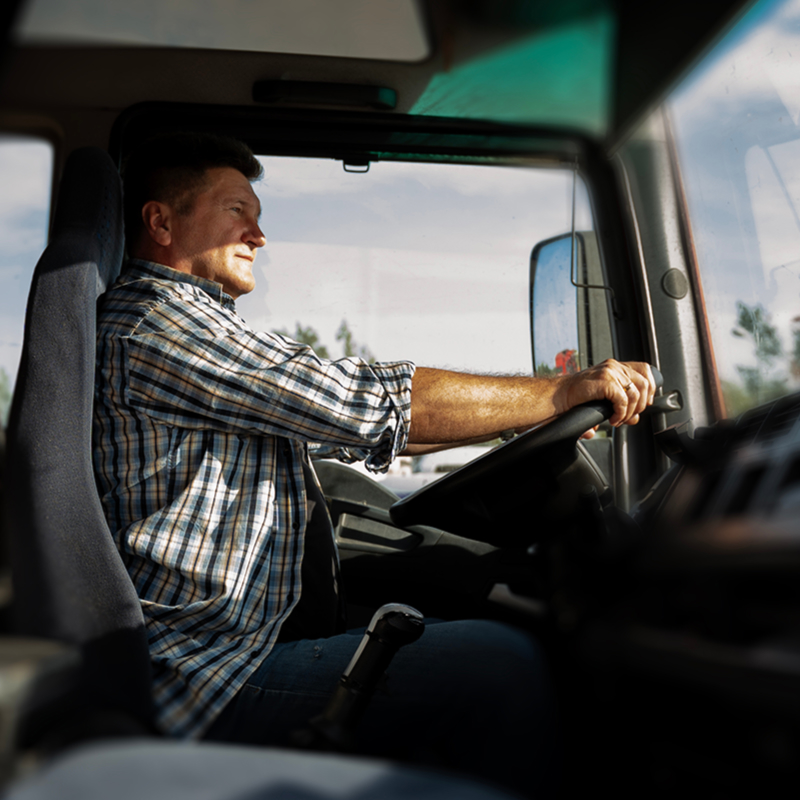 trucker driving