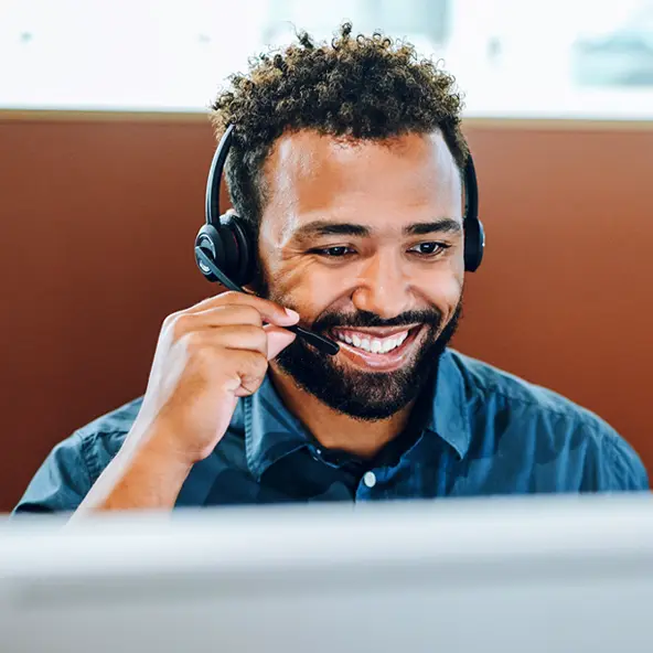 man with headset