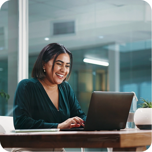 Woman on computer
