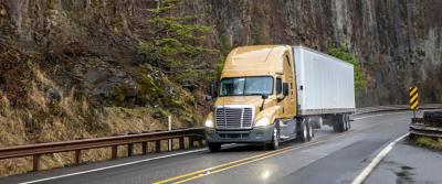 Semi-truck on a road