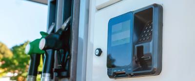 a fuel pump with a card reader